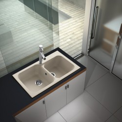 Ένθετος Νεροχύτης Γρανιτένιος Συνθετικός Duralit 83x50 εκ. KZ200 Beige Ένθετος Νεροχύτης Γρανιτένιος Συνθετικός Duralit 83x50 εκ. KZ200 Beige